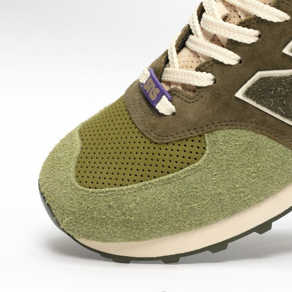 SNS X New Balance 574 Nature Retro Running Shoe / Sneaker - Green / Purple - Picture 10 of 16